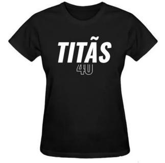 Camiseta Feminina Baby Look Titãs 40 Rock Show Titãs