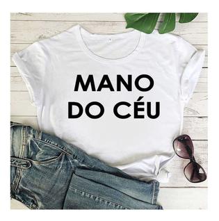 Camiseta Feminina Camisa Branca Casual Mulher Frases Moda