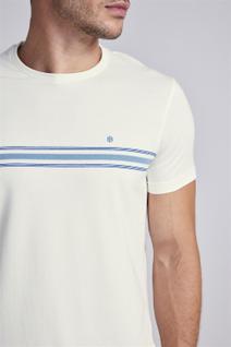 Camiseta Malha Slim Fit - Bege Creme