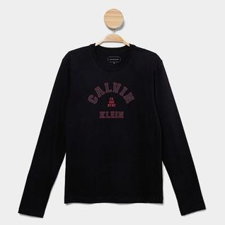 Camiseta Manga Longa Infantil Calvin Klein Varsity Menino