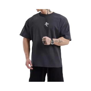 Camiseta Masculina Esportiva De Treino Em Malha Solta E Oversized, Secagem Rápida, Para Co
