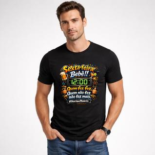 Camiseta Masculina Sexta Feira Quem Fez Fez Novidade Oferta