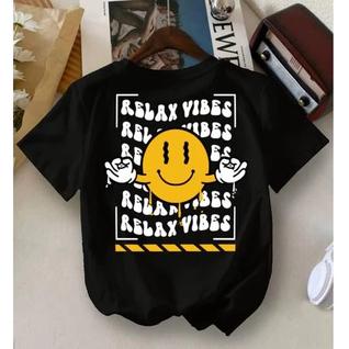 Camiseta Menino Manga Curta Oversized Estampa Personalizada Relax Vibes