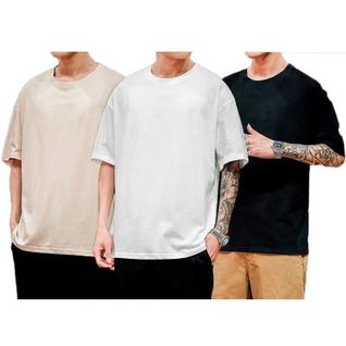 Camiseta  Oversized Masculina Algodão Premium Lisa Moda Streetwear