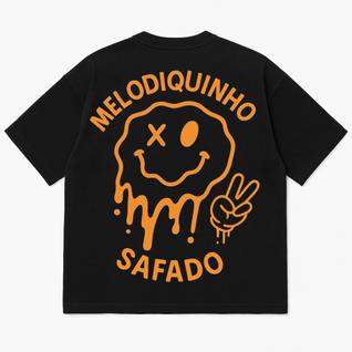 Camiseta Oversized Preta Melodiquinho Rave Festa