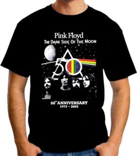 Camiseta Pink Floyd - The Dark Side of the Moon 50 anos - 1973 - 2023