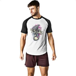 Camiseta Raglan Skull skate
