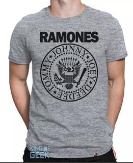 Camiseta Ramones Logo Camisa Banda Rock Anos 80 Clássicos