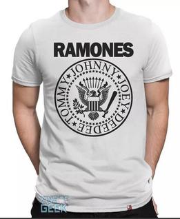 Camiseta Ramones Logo Camisa Banda Rock Anos 80 Clássicos