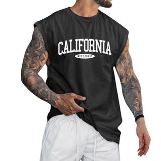 Camiseta Regata Oversized Masculina Cavada Academia California Treino