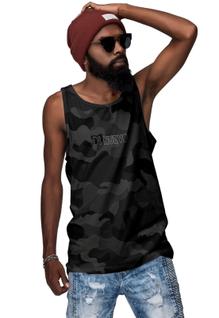 Camiseta Regata Style Militar Camuflada Exército Street Wear