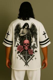 Camiseta Streetwear Oversized Masculina angel