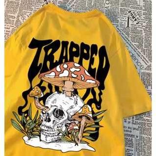 Camiseta Streewtwear Crânio, Estilo ousado, Atitude Única, Estampa Top Nas Costas