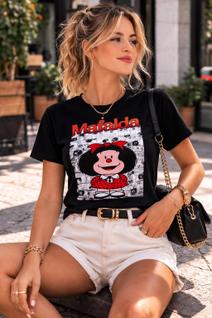 Camiseta T-Shirts MAFALDA FRASES 100% Algodão Premium Cor:PRETOTamanho:P