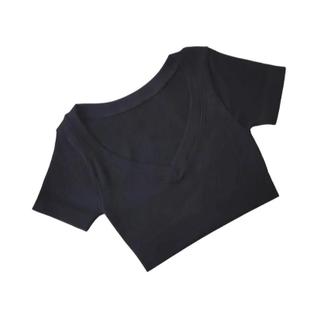 Camisetas De Yoga Sem Costura Com Decote Em V Profundo Para Mulheres, Manga Curta, Top De 