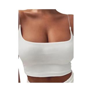 Camisola Sem Mangas Para Mulheres, Top Cropped Sem Almofadas, Vestido Sem Costura