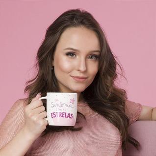 Caneca de Porcelana com Glitter Larissa Manoela - 380ml