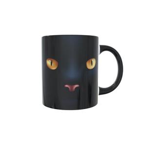 Caneca Pantera Gato Preto  Elegância Sombria para o Halloween!