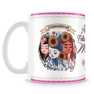 Caneca Personalizada Feliz Dia da Mulher - Cerâmica de Alta Qualidade