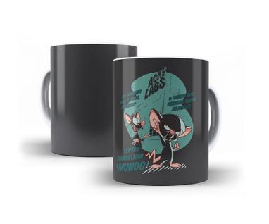 Caneca Porcelana Pink e Cérebro Evangelizar o Mundo