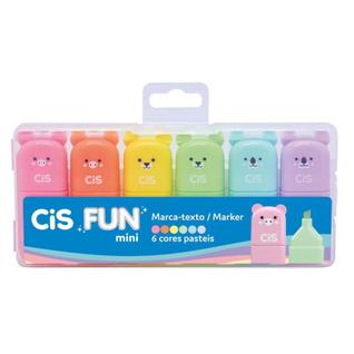 Caneta Marca Texto CIS FUN Mini Pastel 6 Cores