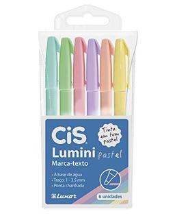 Caneta Marca Texto Cis Lumini Tons Pastel 6 Cores