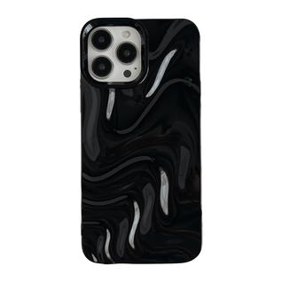 Capa Caseative para iPhone 13 Pro Max com Estampa de Ondas de Água Preta