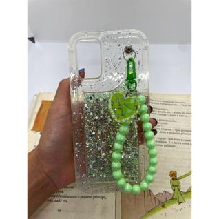 Capa de celular compatível com Galaxy A02s e A03s Glam Cor:Verde