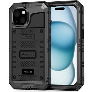 Capa de Metal Impermeável Beasyjoy para iPhone 15 (6.1") - Preta
