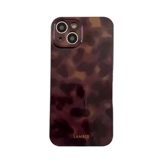 Capa de telefone com padrão âmbar marrom retrô para iPhone 16 15 14 13 12 11 Pro Max