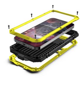 Capa para iPhone 13 Pro Max Lunivop 2021 6,7" amarela à prova de choque