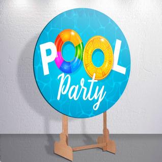 Capas Festa Na Piscina Pool Painel Redondo Grande ou Mini Estampa Colorida