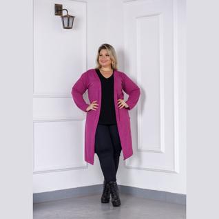 Cardigan Casaco Feminino Longo Inverno Lanzinha Plus Size