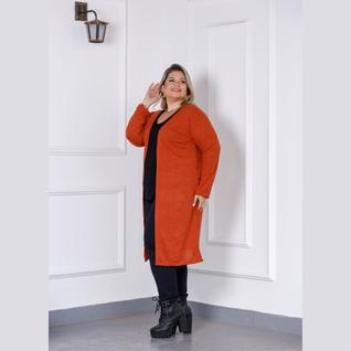 Cardigan Casaco Feminino Longo Inverno Lanzinha Plus Size