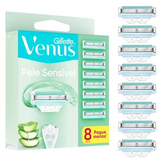 Carga para Aparelho de Depilação Gillette Venus Pele Sensível 8 Unidades