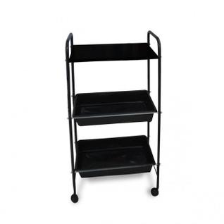 Carrinho Auxiliar p/ Estética em Geral - Preto