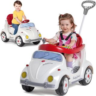 Carrinho Fouks Branco de Passeio e Pedal para Bebe Calesita
