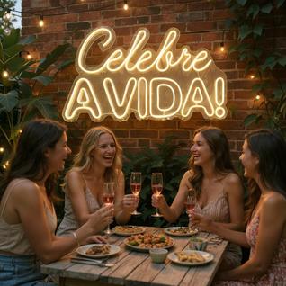 Celebre a Vida com Nosso Painel de LED Neon Decoração