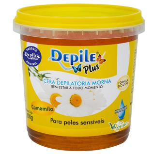 Cera Depilatória Camomila Depile Plus 600g Peles Sensíveis