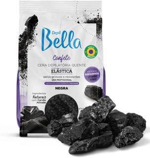 Cera Depilatória Confete Elástica Negra (1Kg) Depil Bella - Alto Rendimento