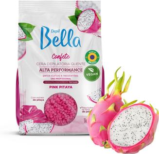 Cera Depilatória Quente Confete Pink Pitaya (1kg) Depil Bella