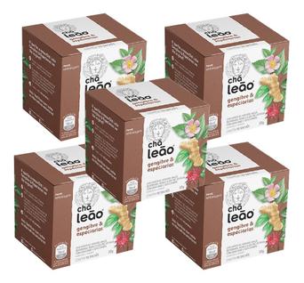 Chá Leão Gengibre & Especiarias Em Sachê 16g 10 U Kit 5