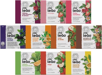 Chá Leão Kit 10 Caixas 10 Un 100 Sachês