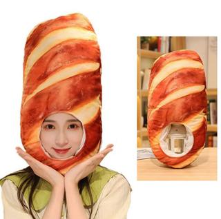Chapéu de fantasia BEESUM 2023 Cute Toast Plush Bread para adultos