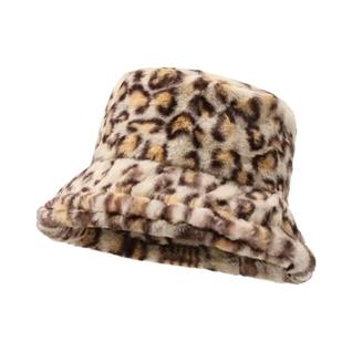 Chapéu De Inverno Feminino Quente E Confortável Com Estampa De Leopardo, Estilo Pescador, 