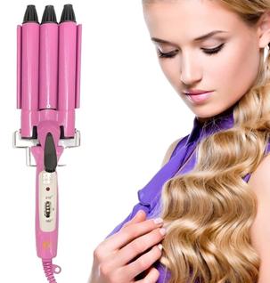 Chapinha Elétrica P Formar Ondas Tri Ondas Ondulador Rosa 127 220v