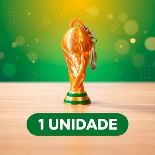Chaveiro Troféu Estilo Futebol Dourado Mini Estátua Decorativa Copa 2026