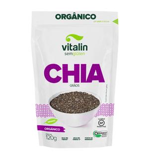 Chia em Grãos Orgânica 120g - Vitalin