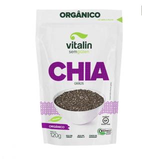 Chia Grãos Orgânico Vitalin 120g