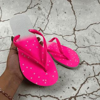 Chinela Praiana Feminina Colorida  vários modelos 33 Ao 40 Rosa Preta Branco
